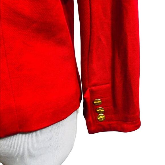 Cabi red bow with gold accents blazer coat jacket SIZE 6 - Picture 6 of 8